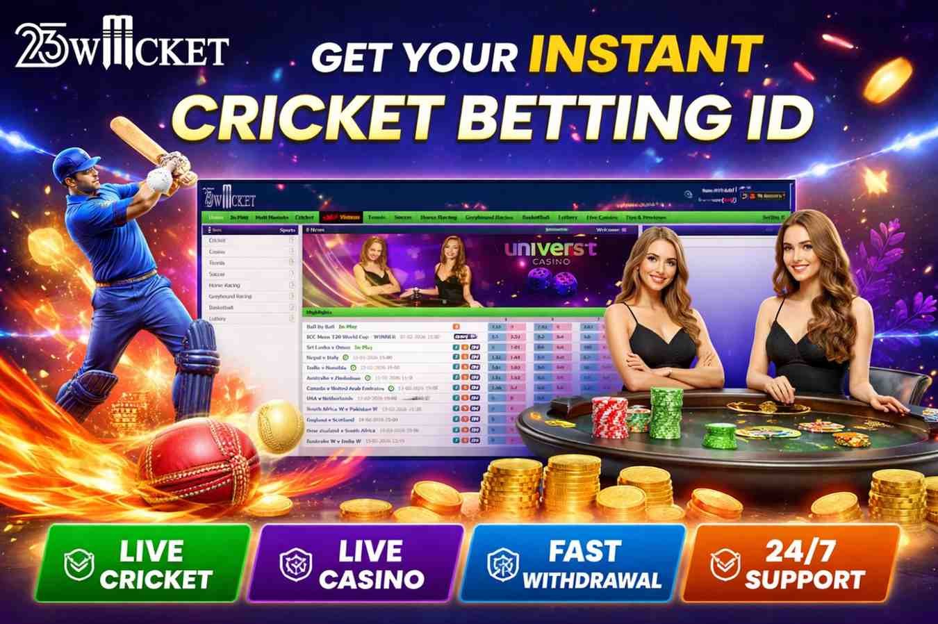 meta-title-23Wicket ID – Get Instant Cricket Betting ID | 23Wicket Official